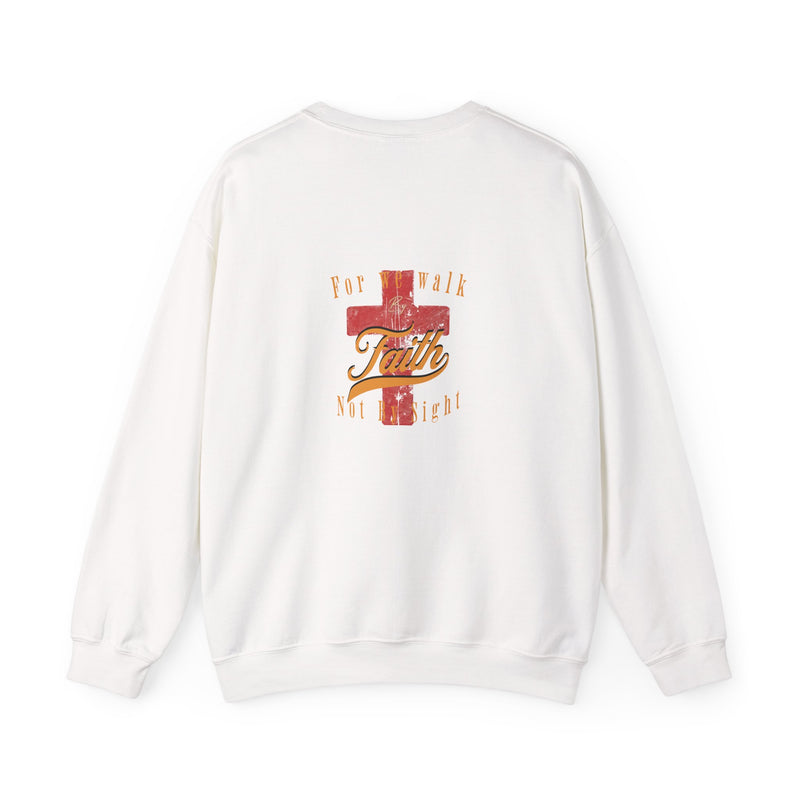 Unisex Christian Crewneck Sweatshirt — "Blessed" Faith Cross Graphic