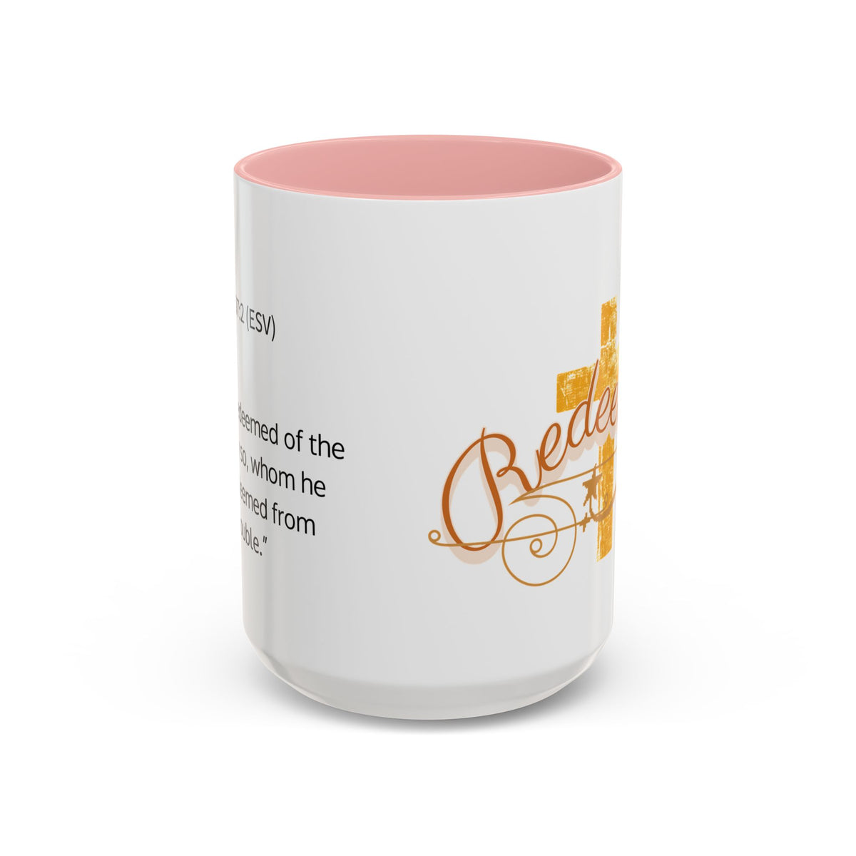 Redeemed Cross Accent Coffee Mug — Inspirational Christian Tea Cup (11/15oz)