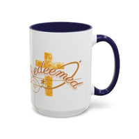 Redeemed Cross Accent Coffee Mug — Inspirational Christian Tea Cup (11/15oz)