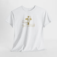 Christian T-Shirt - 'Hope You Can Hold' Gold Cross Tee