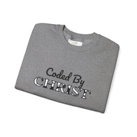 Crewneck Sweatshirt — "Coded By Christ" Inspirational Christian Graphic