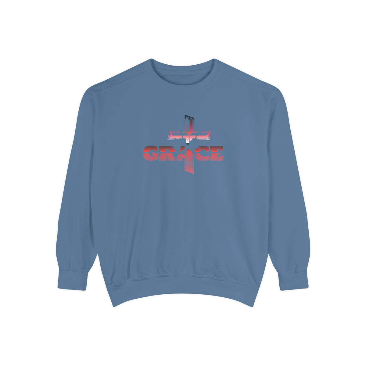Grace Cross Sweatshirt — Christian Faith Graphic Crewneck