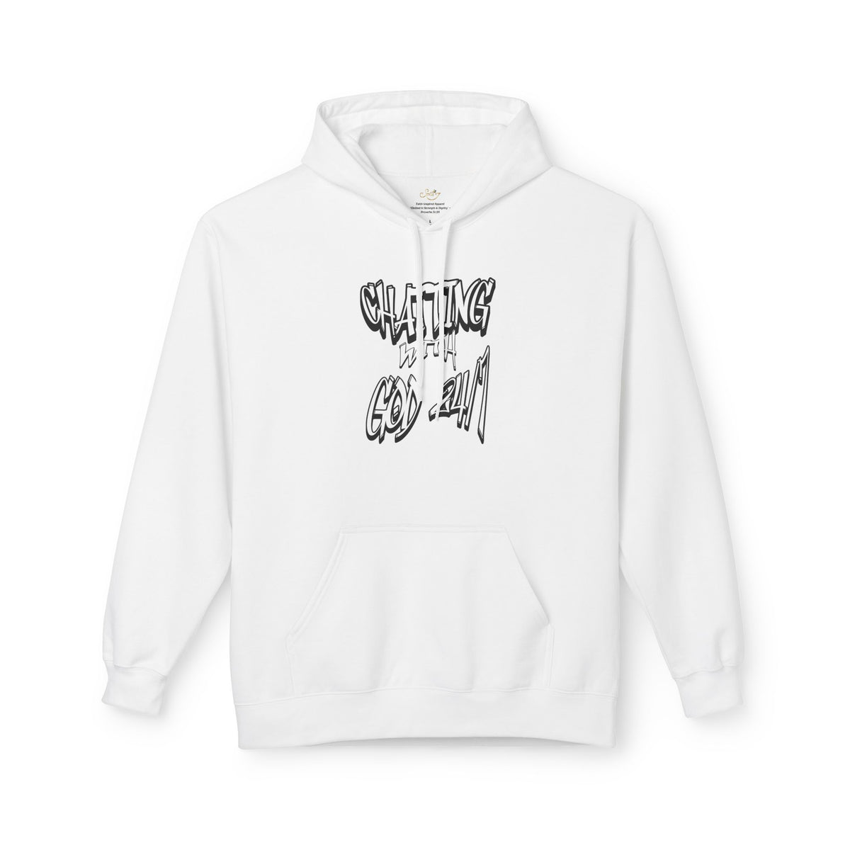 Chatting with God 24/7 Hoodie — Spiritual Prayer Graphic
