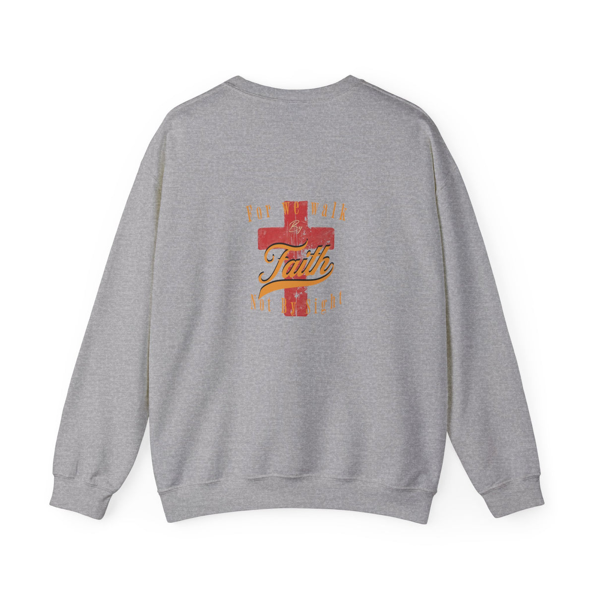 Unisex Christian Crewneck Sweatshirt — "Blessed" Faith Cross Graphic
