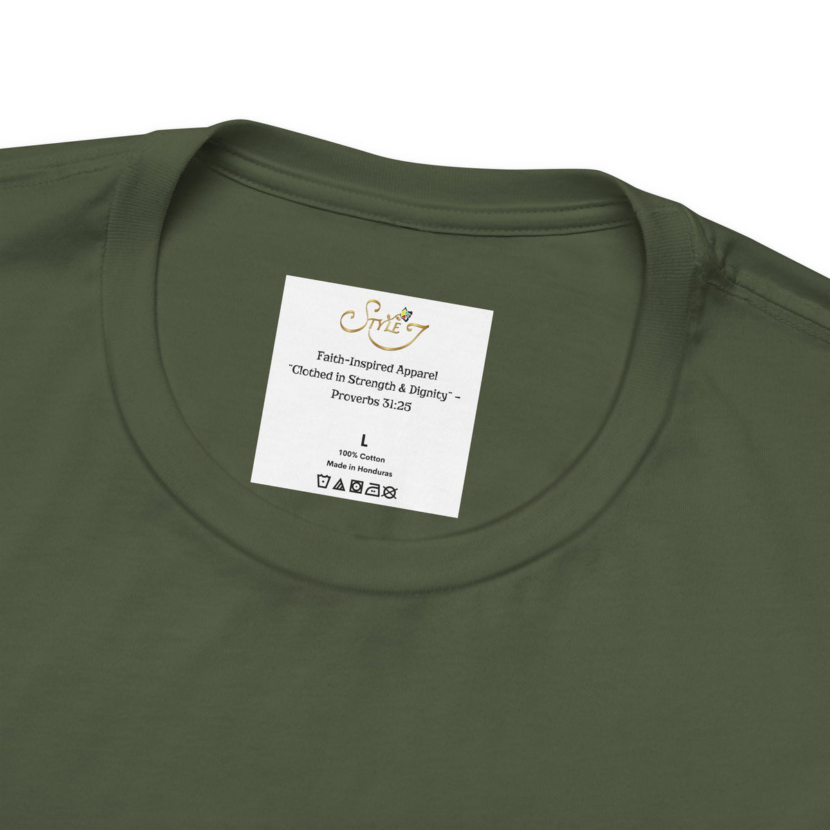 Faith T-Shirt — "God's Promises Never Fail" Christian Tee with Cross & Olive Branch Design