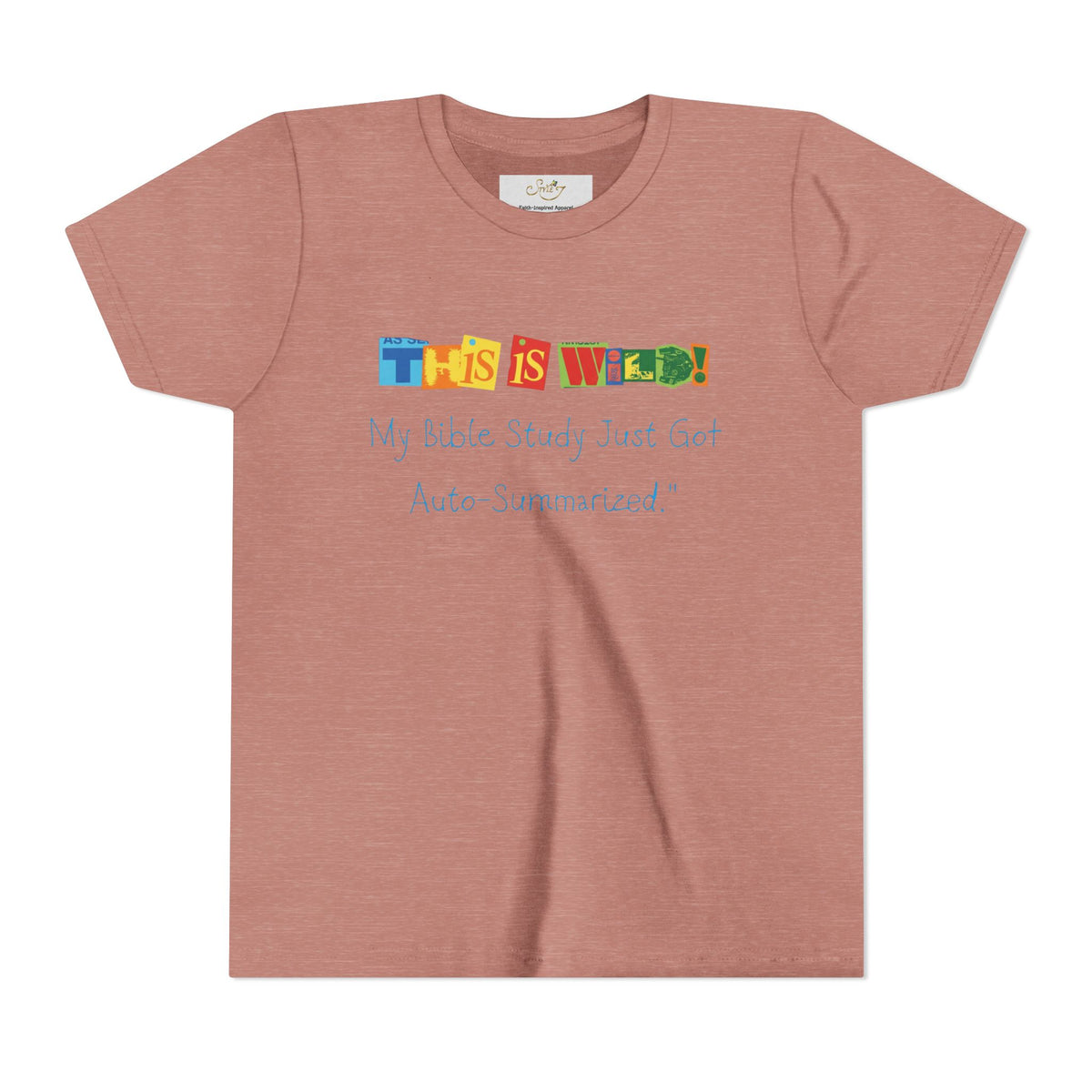 Youth Tee — "This Is Wild! My Bible Study Just Got Auto-Summarized" Funny Kids Christian Shirt