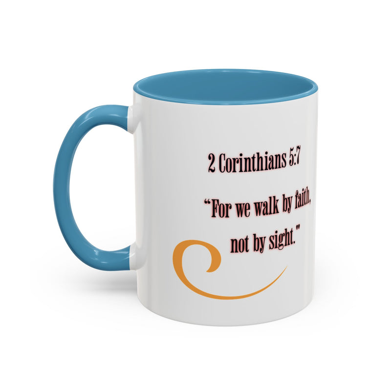 Blessed Coffee Mug — "Walk by Faith" Inspirational Christian Mug