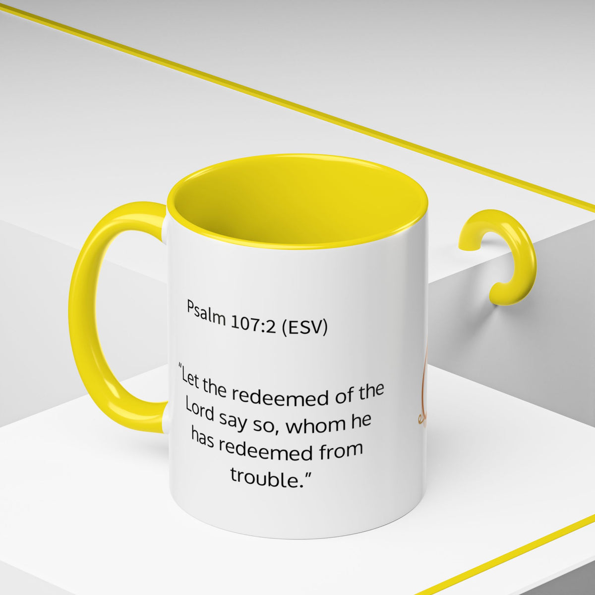 Redeemed Cross Accent Coffee Mug — Inspirational Christian Tea Cup (11/15oz)