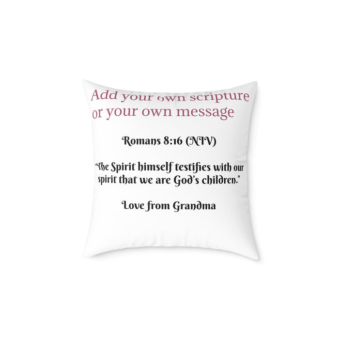 I Am a Child of God Pillow — Personalized Kids' Faith Decorative Throw Pillow