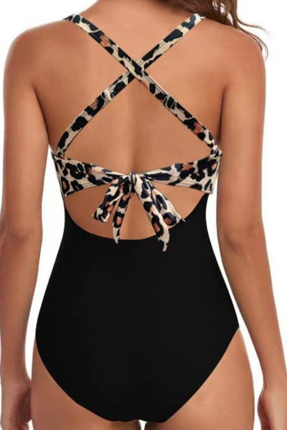 Tied Crisscross Cutout One-Piece Swimwear