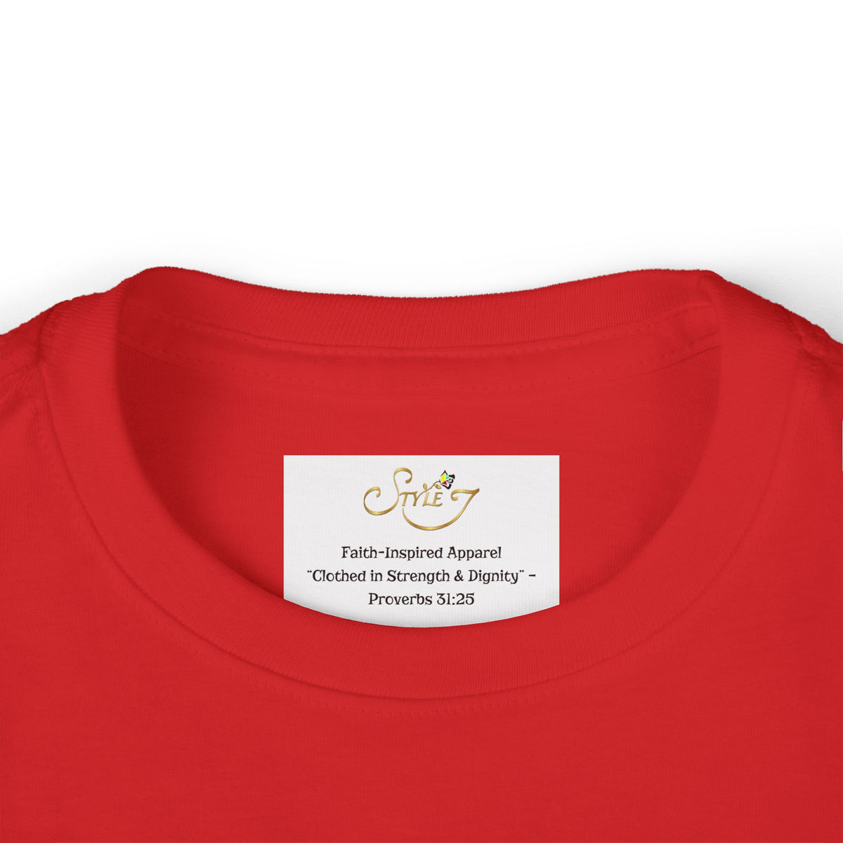Toddler Tee — "Loved" Cute Teddy Bear Cross Design Long Sleeve