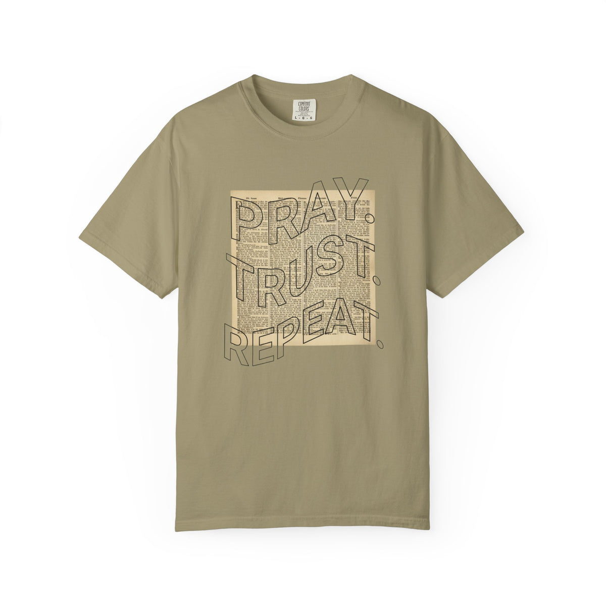 Pray Trust Repeat T-Shirt — Faith-Inspired Graphic Tee