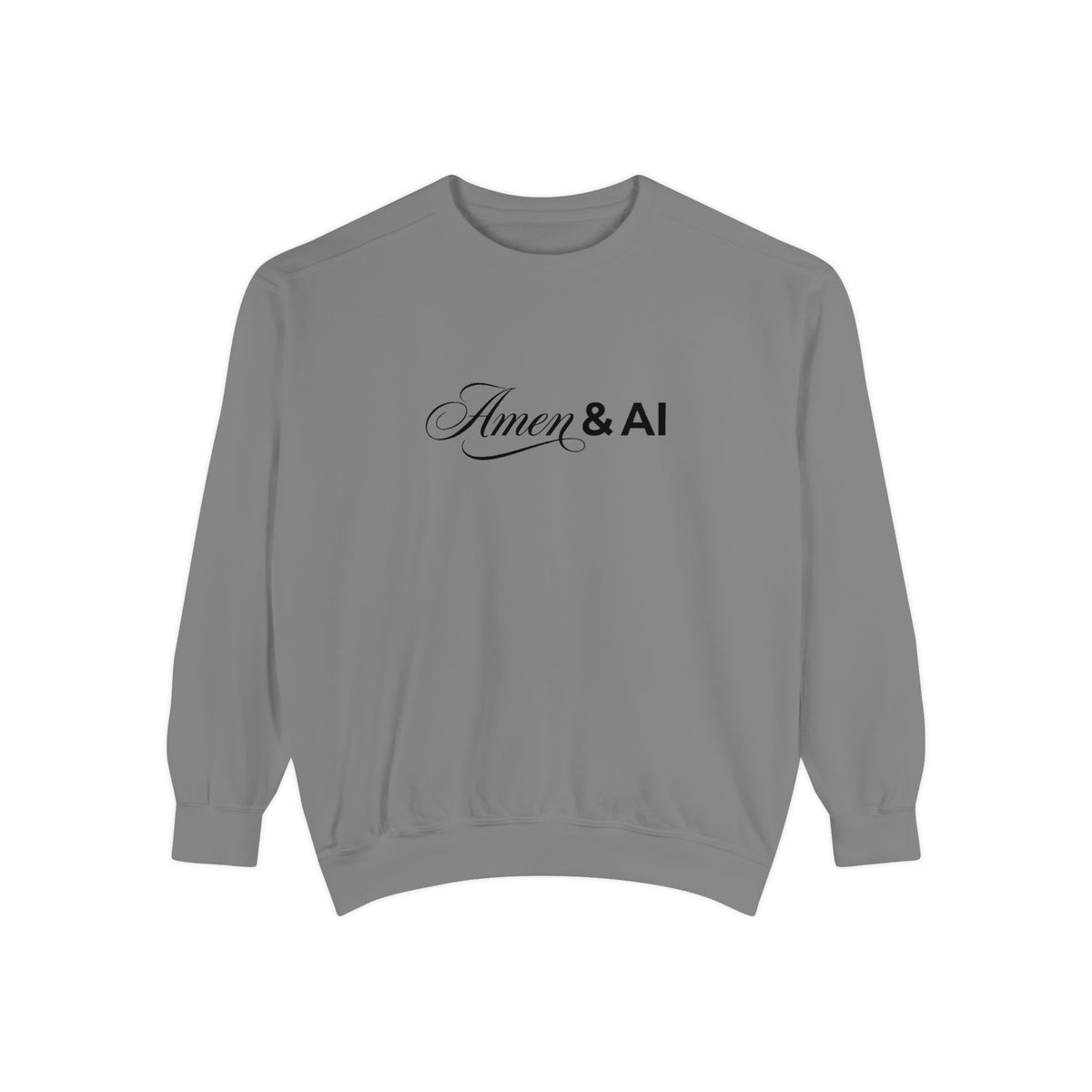 Amen & AI Sweatshirt — Faith-Inspired Typography Crewneck