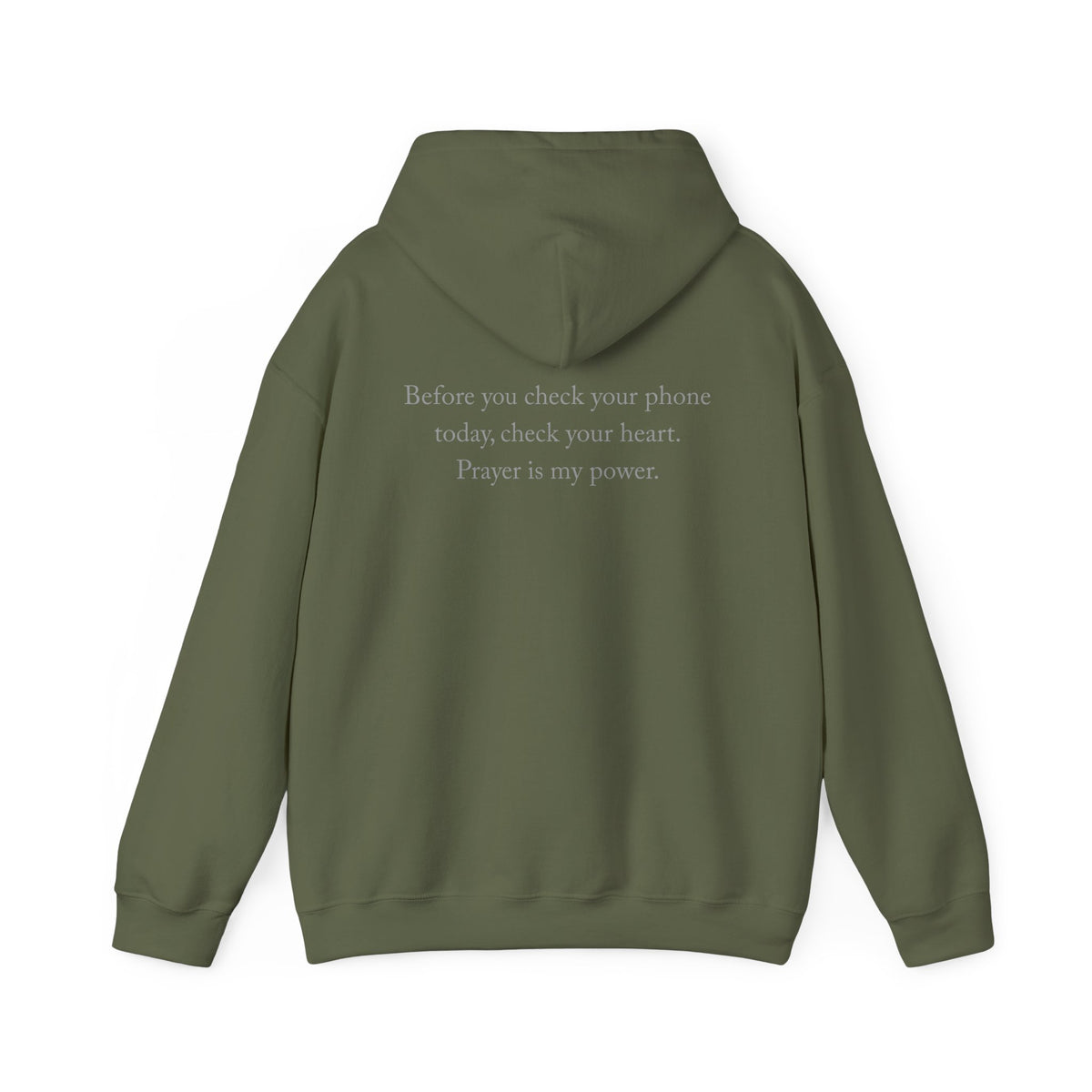Prayer Is My Power Hoodie — "Before You Check Your Phone Today, Check Your Heart" Christian Hoodie