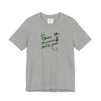 Faith T-Shirt — "God's Promises Never Fail" Christian Tee with Cross & Olive Branch Design