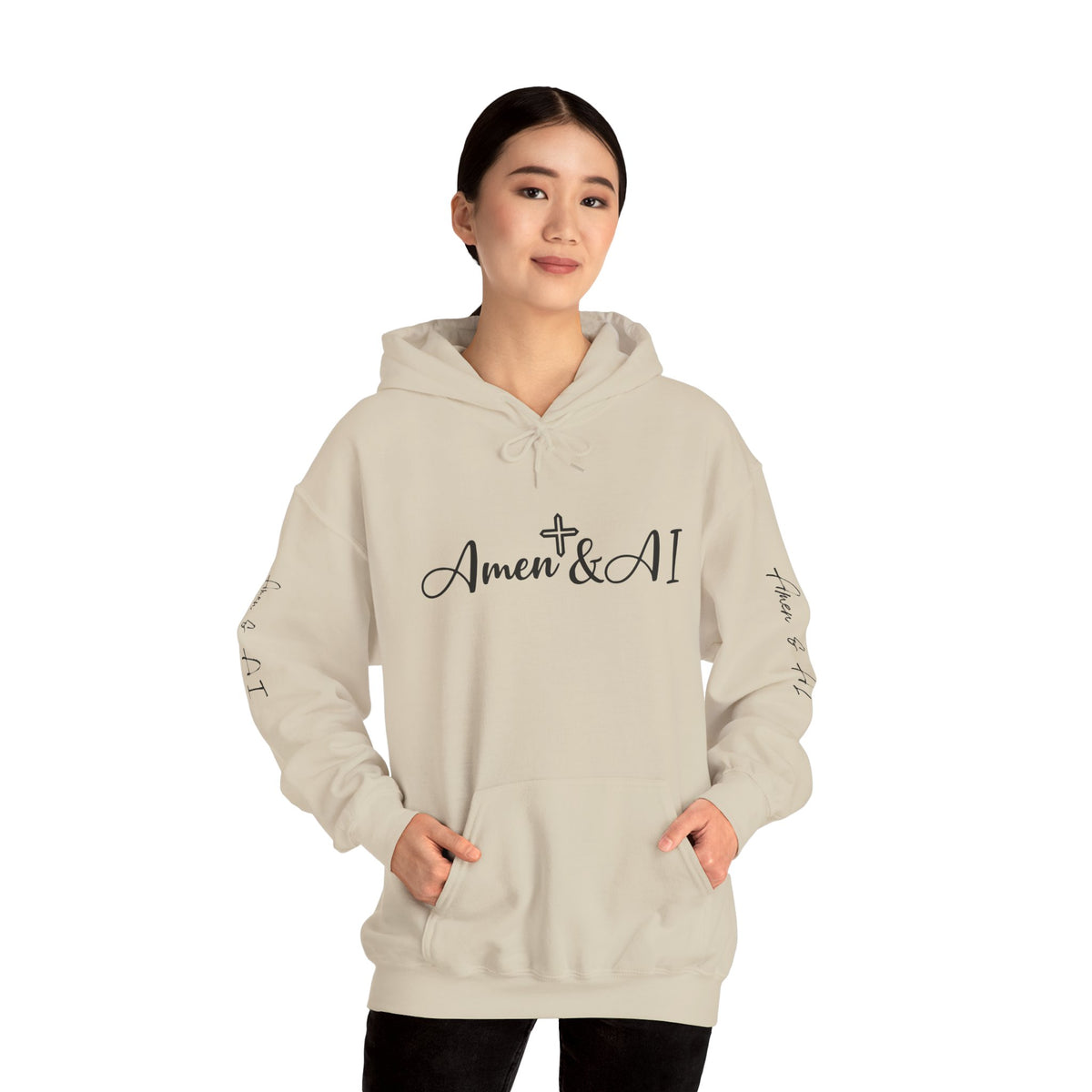 Amen & AI Unisex Heavy Blend™ Hooded Sweatshirt