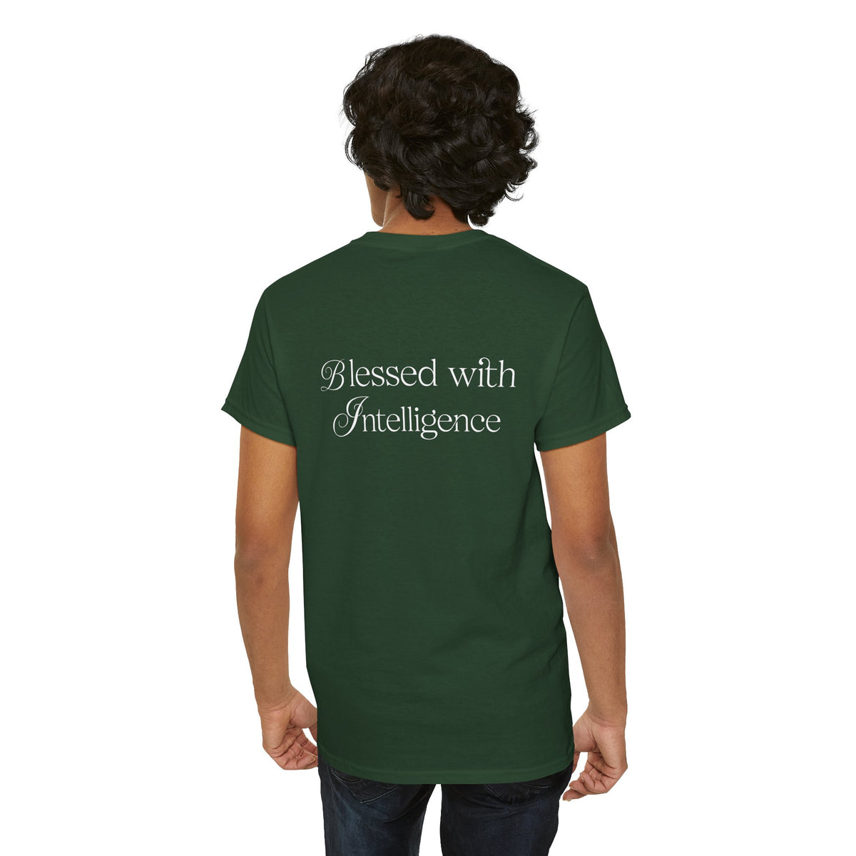 Amen & Algorithms T‑Shirt — “Blessed with Intelligence” Graphic Tee