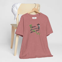Faith T-Shirt — "God's Promises Never Fail" Christian Tee with Cross & Olive Branch Design