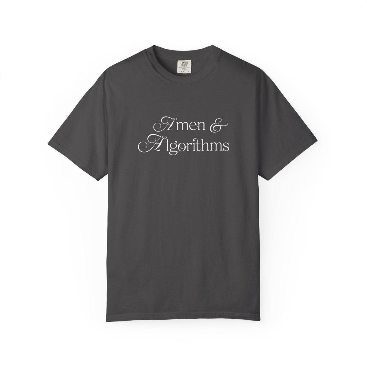 T-Shirt — 'Amen & Algorithms' / 'Blessed with Intelligence' Vintage Garment-Dyed Tee
