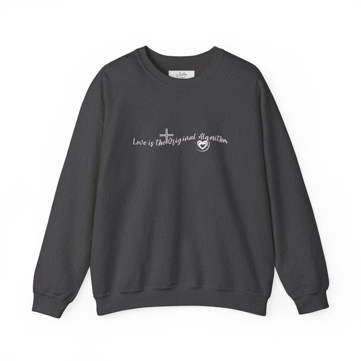 AI Love Crewneck Sweatshirt – "Love is the Original Algorithm" Inspirational Tech Quote