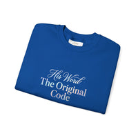 His Word "The Original Code" Crewneck Sweatshirt — Pastel Logo Comfort Pullover