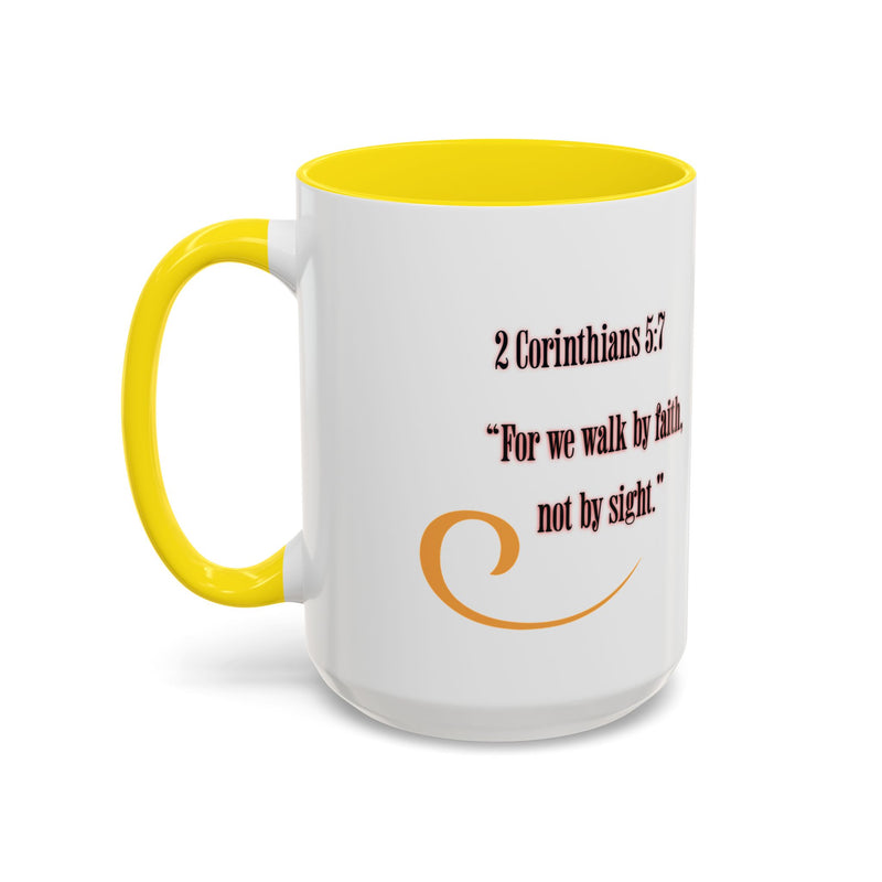 Blessed Coffee Mug — "Walk by Faith" Inspirational Christian Mug