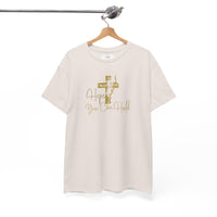 Christian T-Shirt - 'Hope You Can Hold' Gold Cross Tee