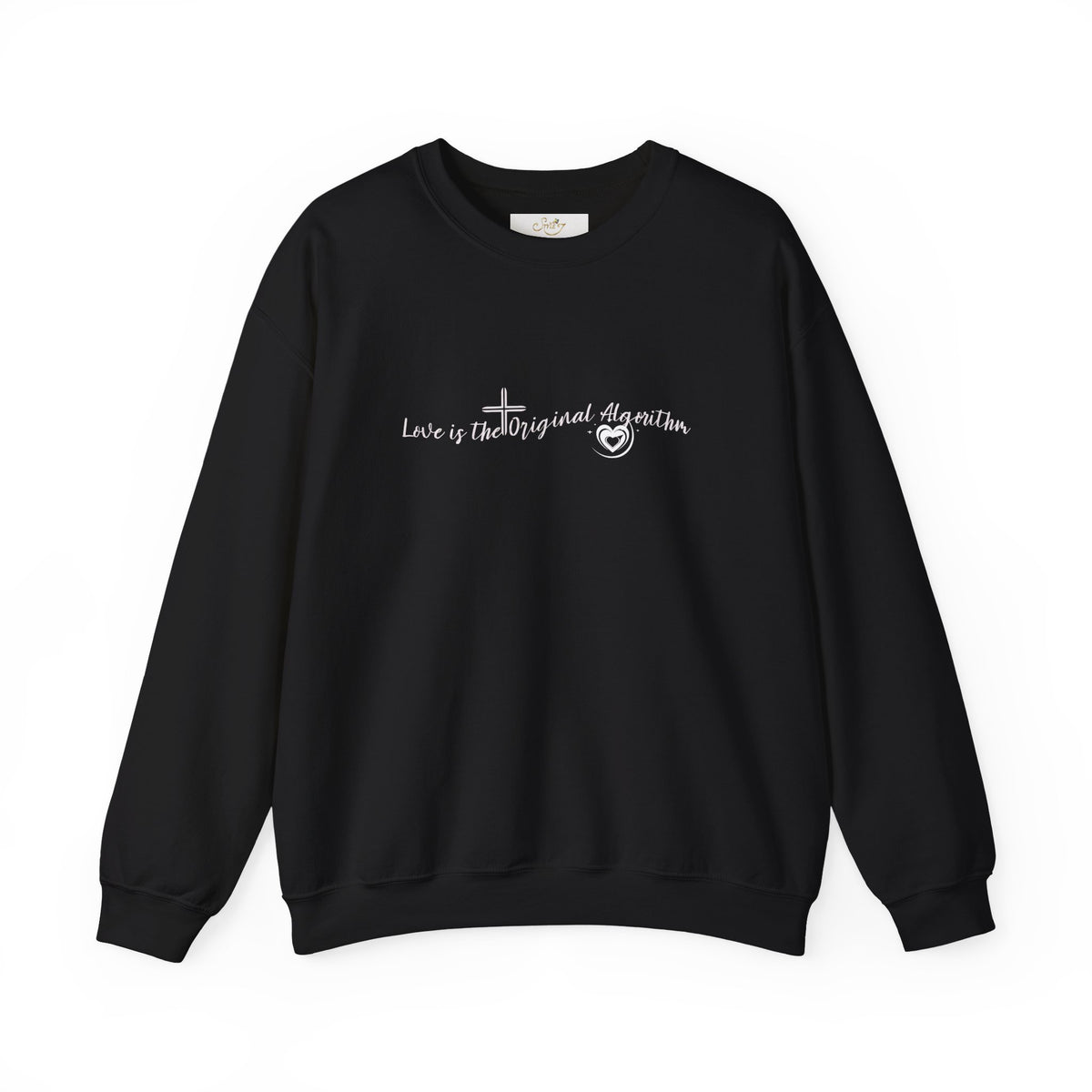 AI Love Crewneck Sweatshirt – "Love is the Original Algorithm" Inspirational Tech Quote