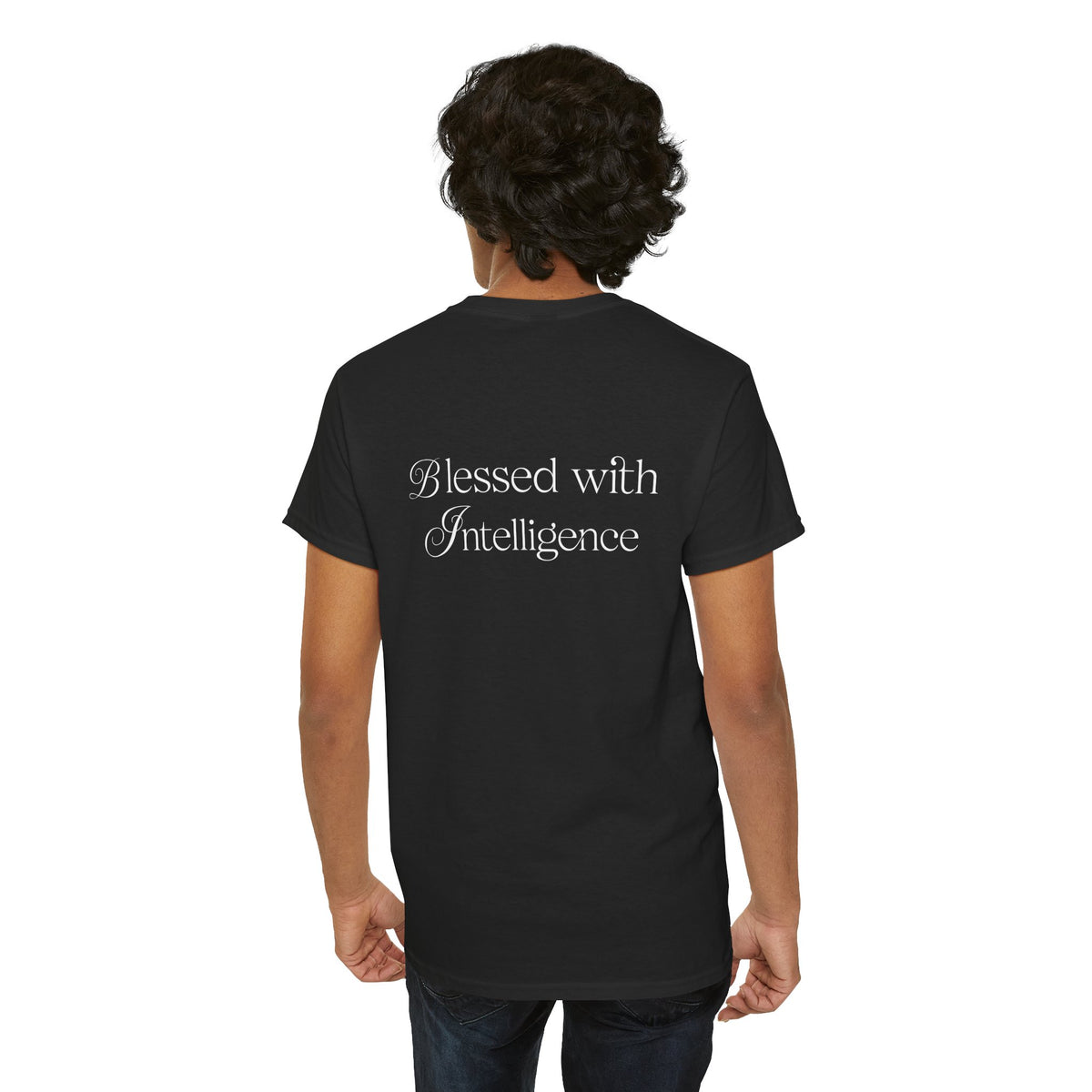 Amen & Algorithms T‑Shirt — “Blessed with Intelligence” Graphic Tee