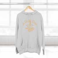 Faith Script Fleece Hoodie — "A Daily Dose of Faith" Gold Script, Back "He Is Always Faithful"