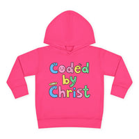 Toddler Hoodie — "Coded by Christ" Colorful Christian Kids Pullover