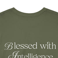 Amen & Algorithms T‑Shirt — “Blessed with Intelligence” Graphic Tee