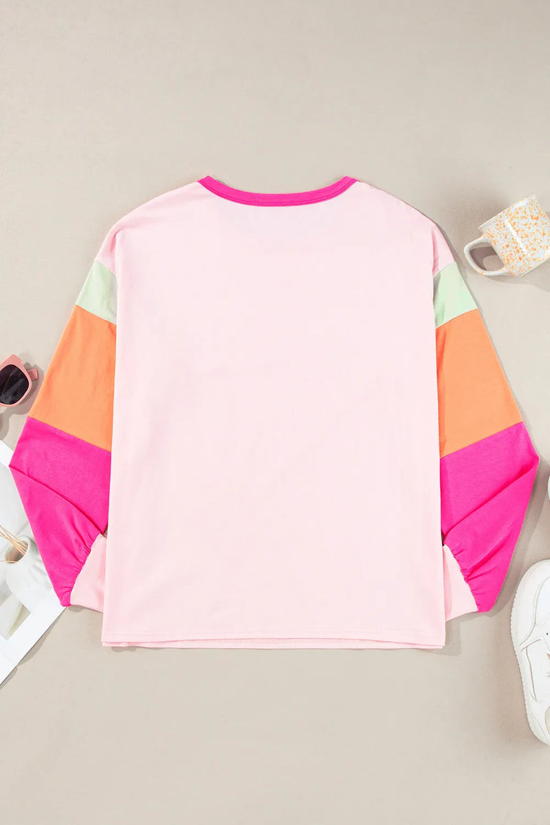 Football Round Neck Long Sleeve Top